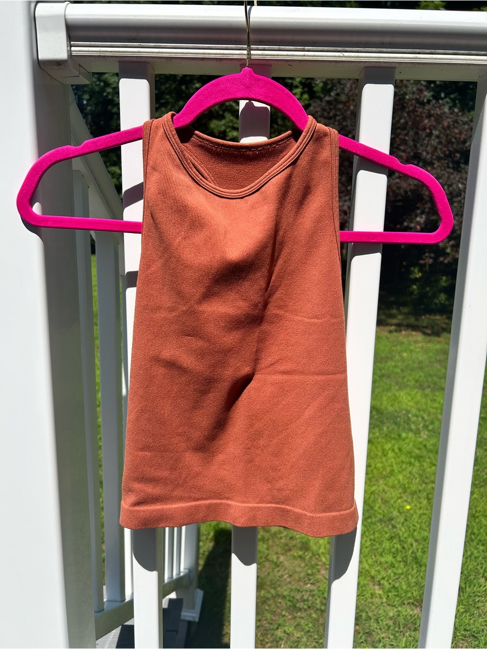 FP Movement by Free People Rust Orange High Neck Tank